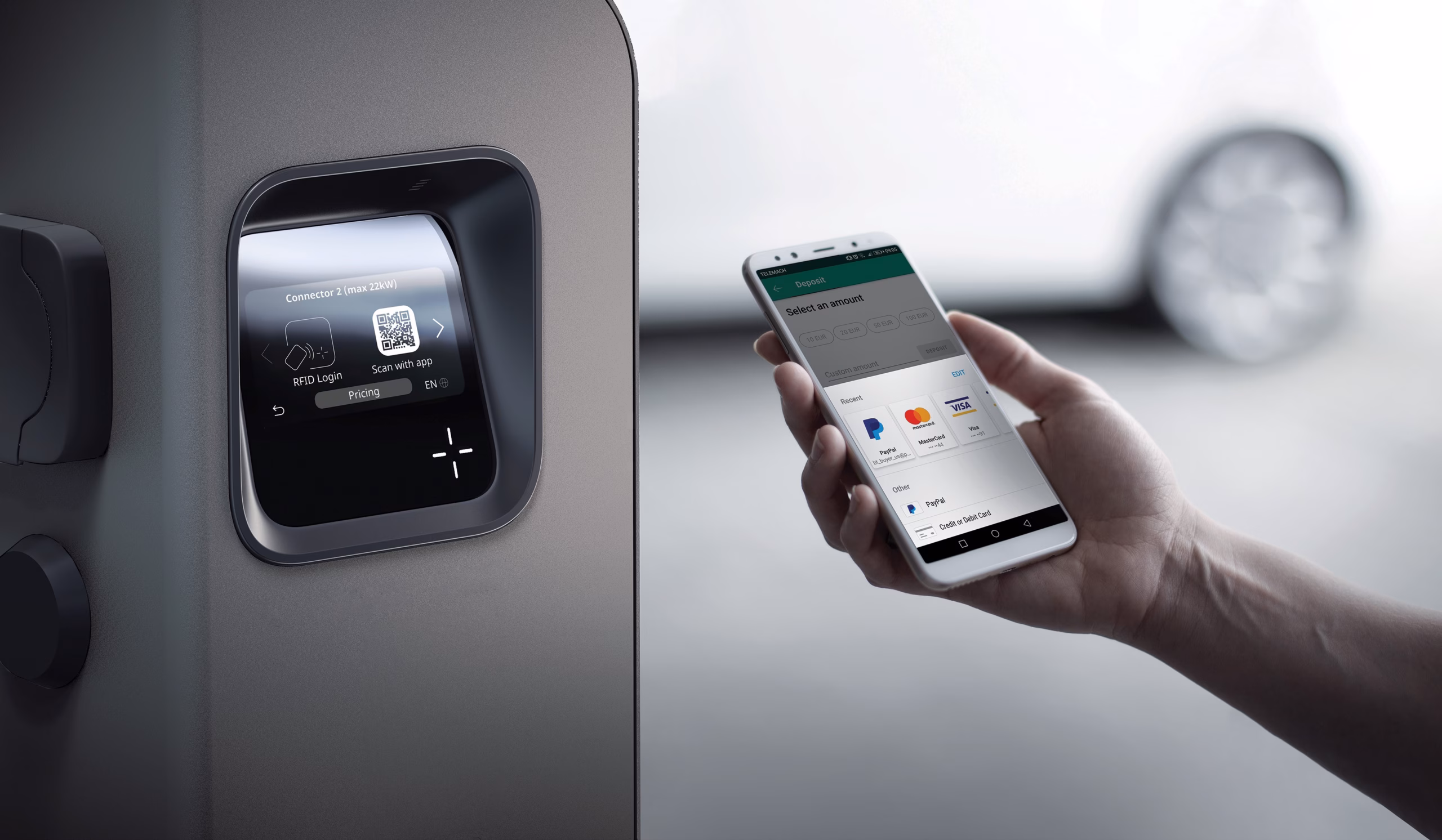 Thundergrid Inch Duo smart EV charging two outlets