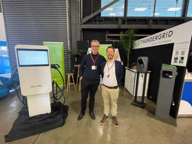 thundergrid booth eroad fleet day smart DC EV charging heavy transport