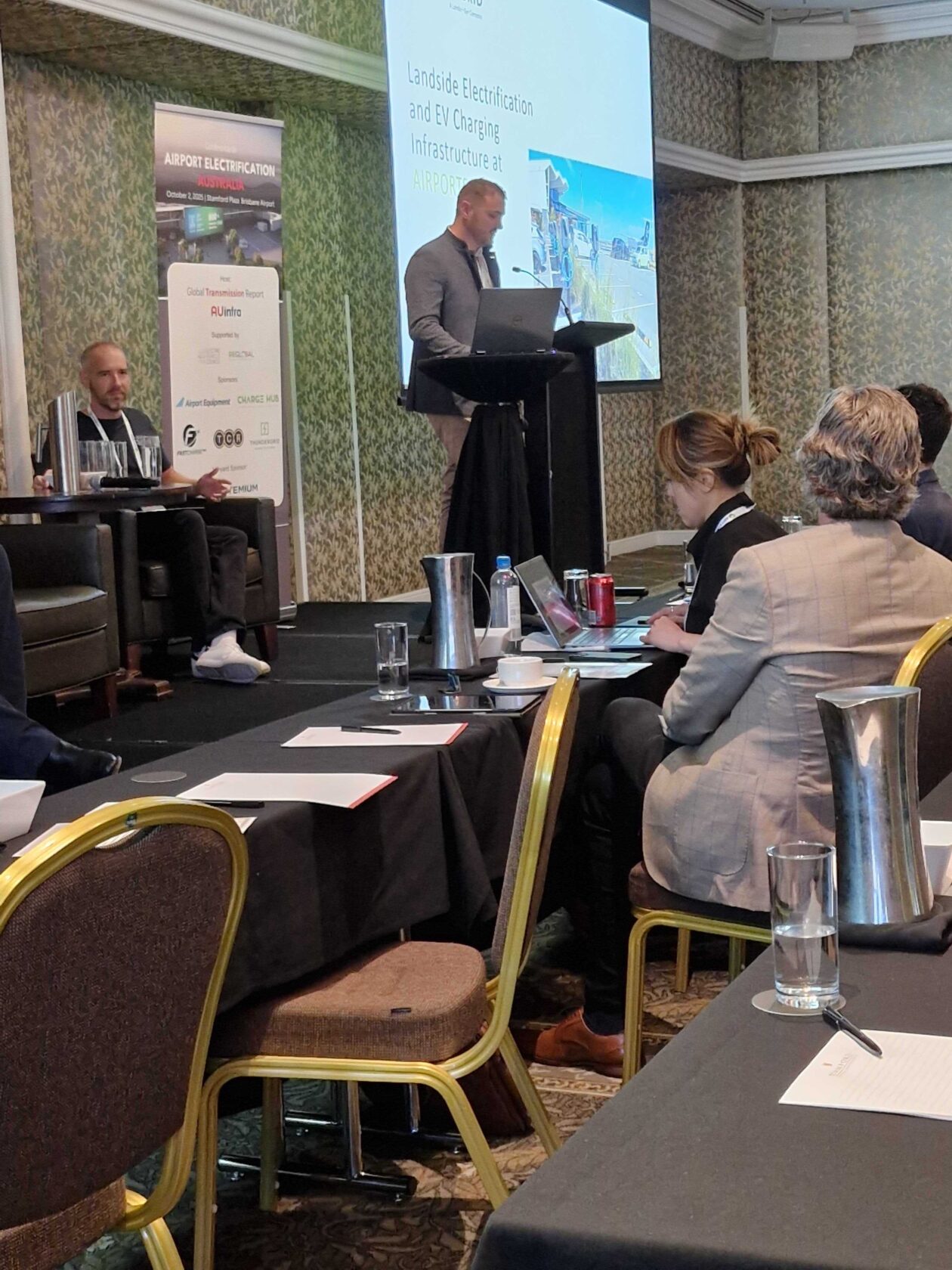 Josh Stevens Thundergrid presenting How to Electrify Airports in ANZ